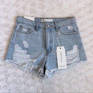 NWT Light Wash High Waist Cutoff Jean Shorts